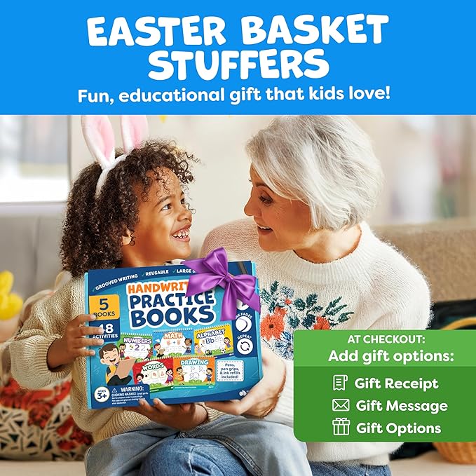 Magic Grooved Writing Practice Book for Kids Ages 3–5 – Reusable Tracing & Handwriting Learning Set