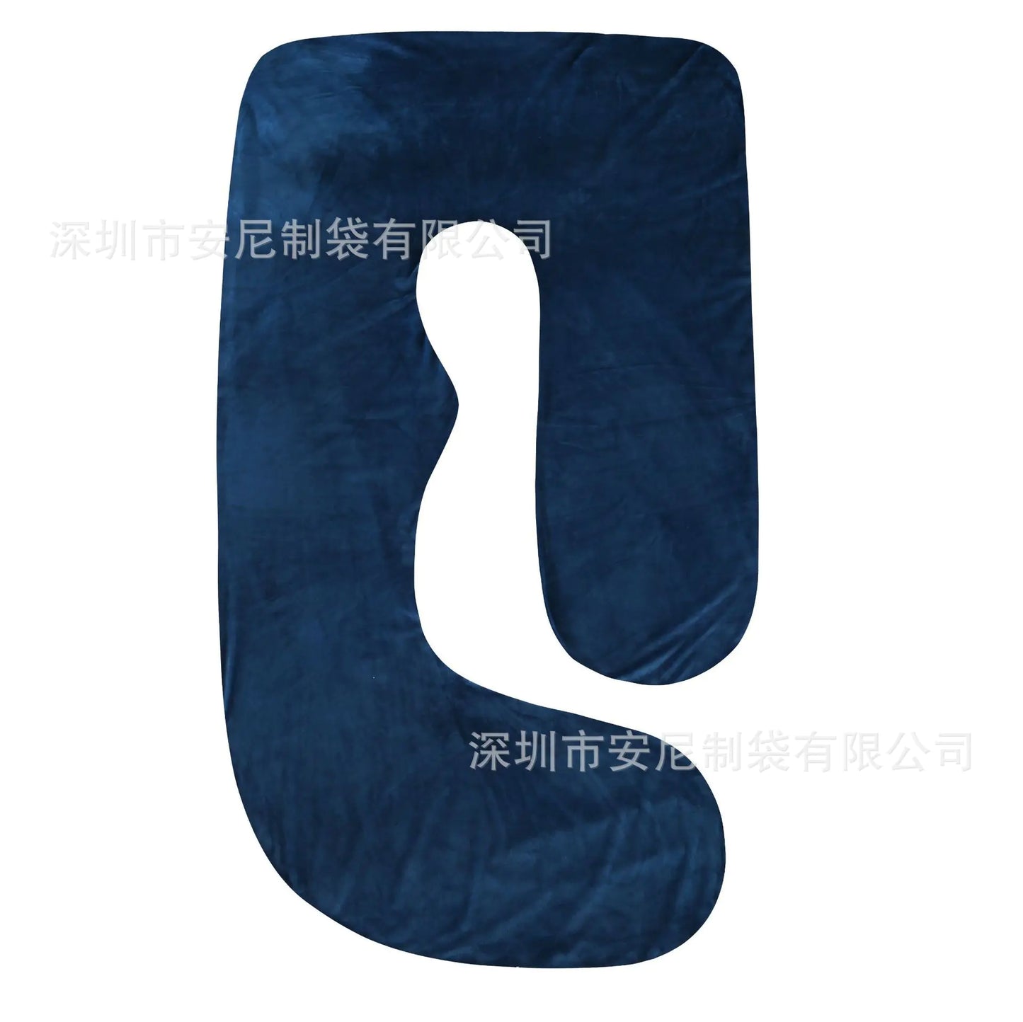 J-Shaped Pregnancy Pillow with Crystal Velvet Cover