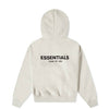 Kids fleece hoodie from Fear of God Essentials in light oatmeal, soft and cozy for comfortable casual wear.
