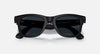 Ray-Ban Meta Wayfarer Gen 2 Matt Black Gray Transition Smart Glasses, sleek design with gray transition lenses and Meta branding.