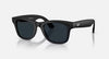 Meta Ray-Ban Meta Wayfarer Gen 2 smart glasses in matte black with gray transition lenses, featuring sleek design and built-in smart features.