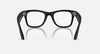 Meta Ray-Ban Wayfarer Gen 2 smart glasses in matte black with gray transition lenses, featuring sleek design and integrated smart technology.