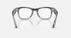 Meta Ray-Ban Meta Wayfarer Gen 2 smart glasses with shiny transparent grey frames and clear sapphire lenses by THE EA STORE.