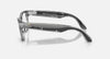 Meta Ray-Ban Meta Wayfarer Gen 2 smart glasses in shiny transparent grey with sapphire transitions, featuring sleek design and clear lenses.