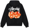 Stüssy Black Dice Hooded Sweatshirt – Graphic Pullover with Front and Back Logo