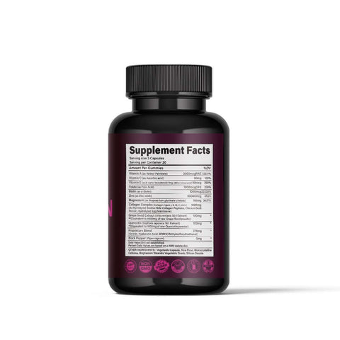 14 in 1 Multi-Collagen for Skin and Hair detailed supplement facts.