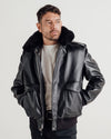 184SM leather jacket product view 2