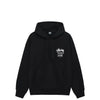 Stüssy Black Tough Gear Hooded Sweatshirt – Graphic Pullover with Front and Back Branding
