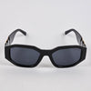 Black Square Sunglasses – Gold Medallion Detail Luxury Eyewear