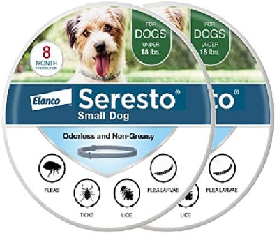 Seresto Small Dog Flea & Tick Treatment & Prevention Collar for Dogs Under 18 lbs. | 2 Pack