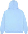 Light blue Sp5der Web Hoodie by THE EA STORE, authentic Young Thug streetwear pullover featuring web design and essential style.