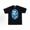 BAPE ABC Camo Ape Head Tee – Black / Blue