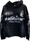 Hellstar Black Graphic Print Hoodie – "Faith to Paradise" Streetwear Pullover Sweatshirt
