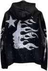 Hellstar Black Graphic Print Hoodie – "Faith to Paradise" Streetwear Pullover Sweatshirt