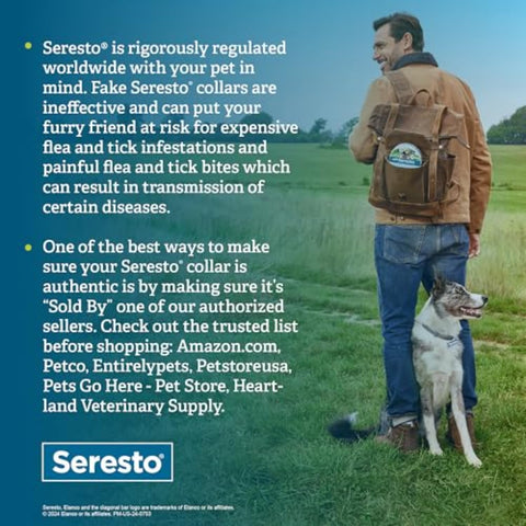 Seresto Small Dog Vet-Recommended Flea & Tick Treatment & Prevention Collar for Dogs Under 18 lbs. | 2 Pack