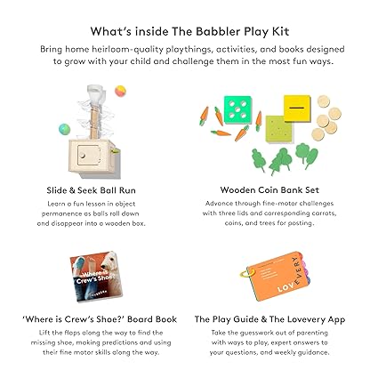 LOVEVERY The Babbler Play Kit – The Perfect Montessori Birthday Gift for 1-Year-Olds