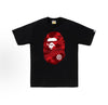 BAPE ABC Camo Ape Head Tee – Black / Red