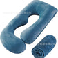 J-Shaped Pregnancy Pillow with Crystal Velvet Cover