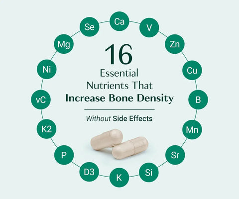AlgaeCal+ Calcium Supplement has 16 essential nutrients to increase bone density, no side effects.
