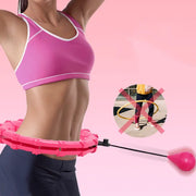 Adjustable Hula Hoop Weighted with detachable design for home fitness.