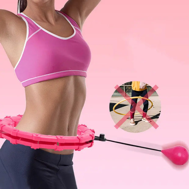 Adjustable Hula Hoop Weighted with detachable design for home fitness.