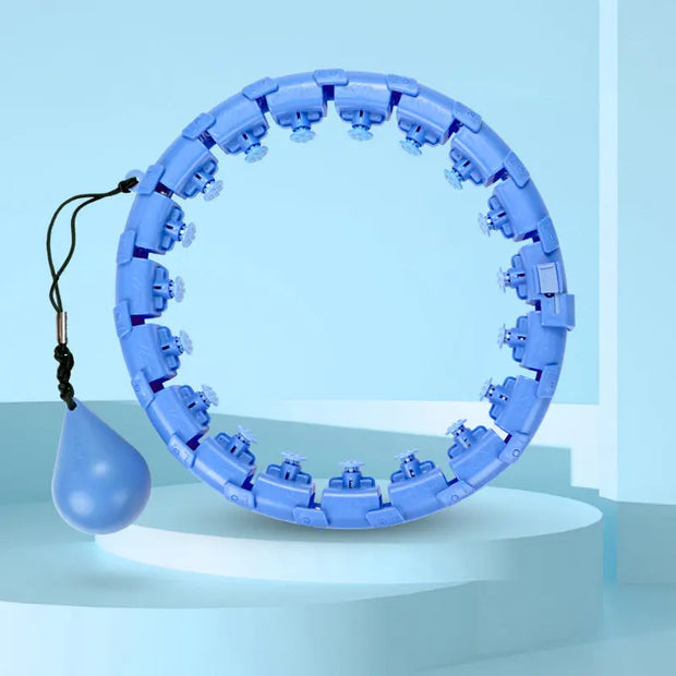 Core workout adjustable hula hoop weighted with ABS material.