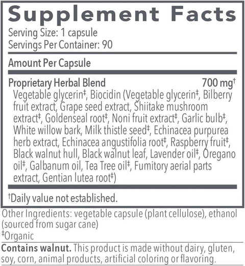 Biocidin Capsules - Gut Cleanse Process & Immune Support Supplement - 90 Caps
