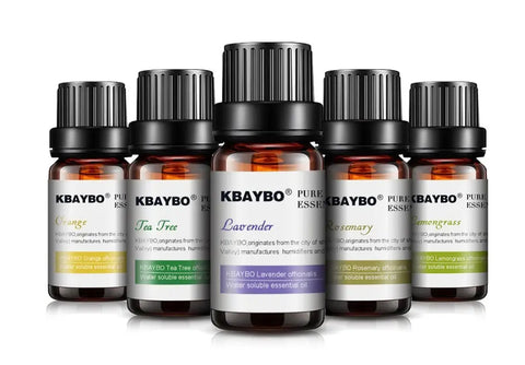 Kbaybo Lavender, lemongrass, tea tree, rosemary, orange oils for calming diffuser soothing massage.