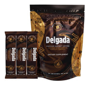 Enjoy Premium Instant Coffee with garcinia cambogia sachets for appetite-suppressing herbal blend.