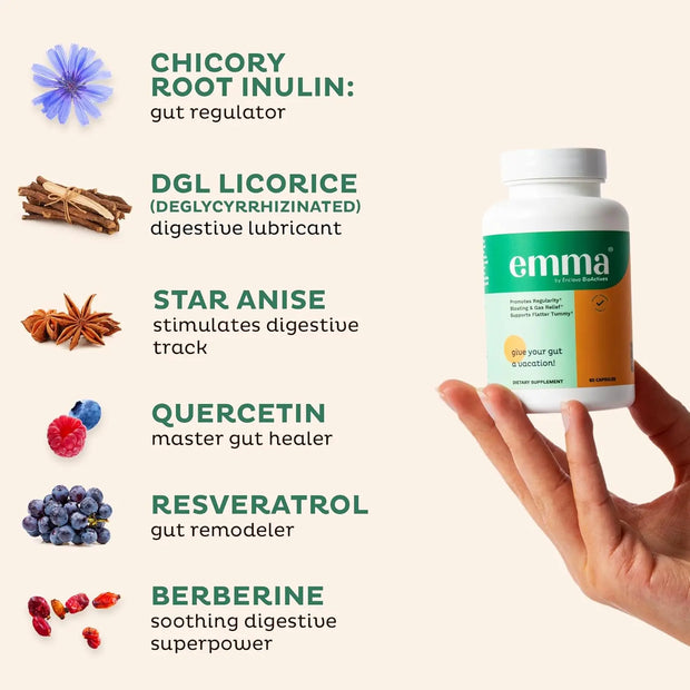 Emma Gut Health Doctors Endorsed Supplement - 120 Capsules THE EA STORE