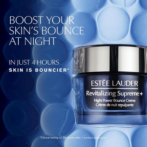 Estée lauder revitalizing supreme+ night creme elasticity-boosting overnight cream benefits.