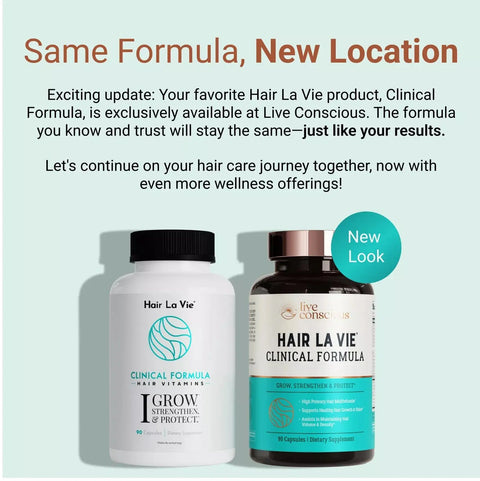 Hair La Vie Clinical Formula – Women's Hair Growth Vitamins by Live Conscious THE EA STORE