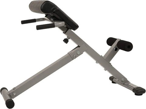 Hyperextension Roman Chair foldable bench for back extension and core strength training at home gym.