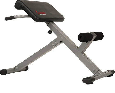 Hyperextension Roman Chair 45-degree back extension with ergonomic foam pads and nonslip handlebars.