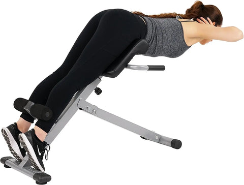 Hyperextension Roman Chair foldable design with compact footprint for small home gym spaces.