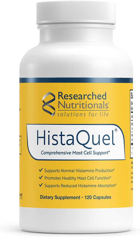 Support mast cell health using Researched Nutritionals HistaQuel with clinically tested herbs.