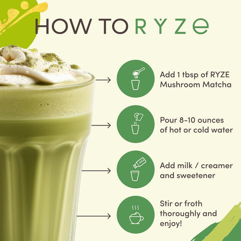 Ryze  - How to use Organic Mushroom Matcha. 