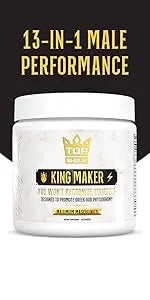 King Supplement Men's Complete Wellness Formula – Unlock Your Full Potential and Conquer Every Challenge with Confidence | Maker 13 | 120 Count E.A