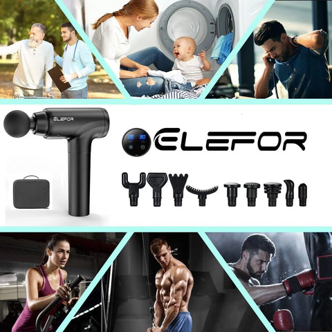 Massage Gun Deep Tissue,Percussion  (Matte Black) E.A
