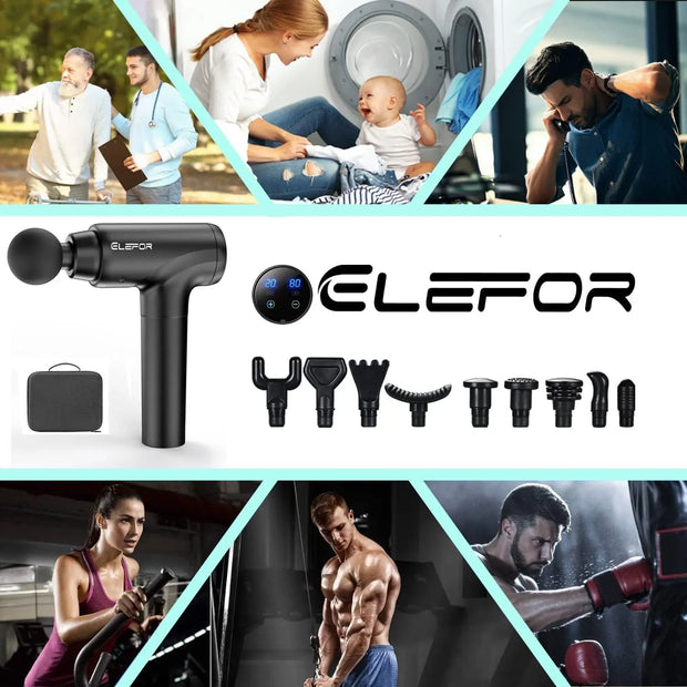Massage Gun Deep Tissue,Percussion  (Matte Black) E.A