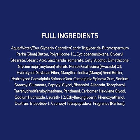 List of full ingredients 