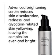 Vitamin B3 brightening serum bottle with text on a white background