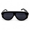 Black Luxury Sunglasses – Oversized Square Frame with Gold Detail