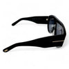 Black Luxury Sunglasses – Oversized Square Frame with Gold Detail
