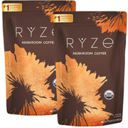 RYZE Organic Mushroom Coffee with 6 Adaptogenic Mushrooms & MCT Oil – USA Grown Instant Coffee for Enhanced Energy, Focus, Digestion & Immunity, Featuring Turkey Tail, Shiitake, Lion’s Mane – 30 & 60 Servings THE EA STORE