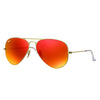 Ray-Ban Classic Gold Frame Aviator Sunglasses with Orange/Gold Flash Mirror Lenses