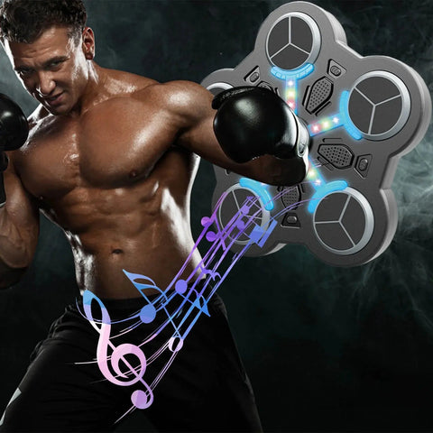 Music Boxing Machine. Wall mounted music punching machine for indoor training.