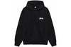 Black Stüssy hoodie featuring a graphic 8-ball cherries design and front logo print, casual pullover from THE EA STORE.