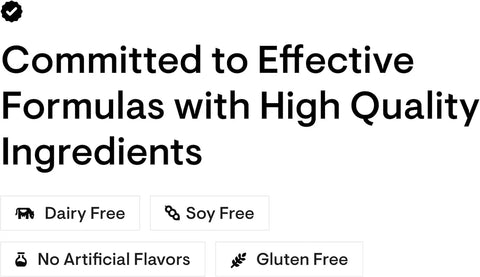 THORNE dairy free, soy free, gluten free supplement with no artificial flavors