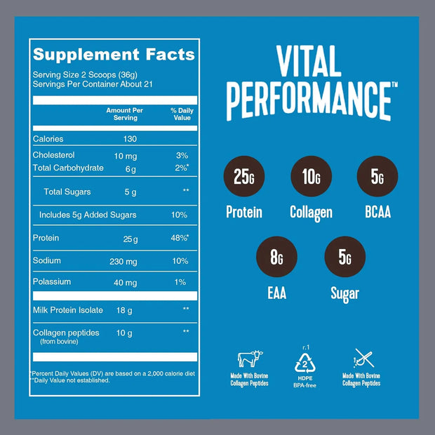 Vital Proteins Performance Powder, 25g Lactose E.A